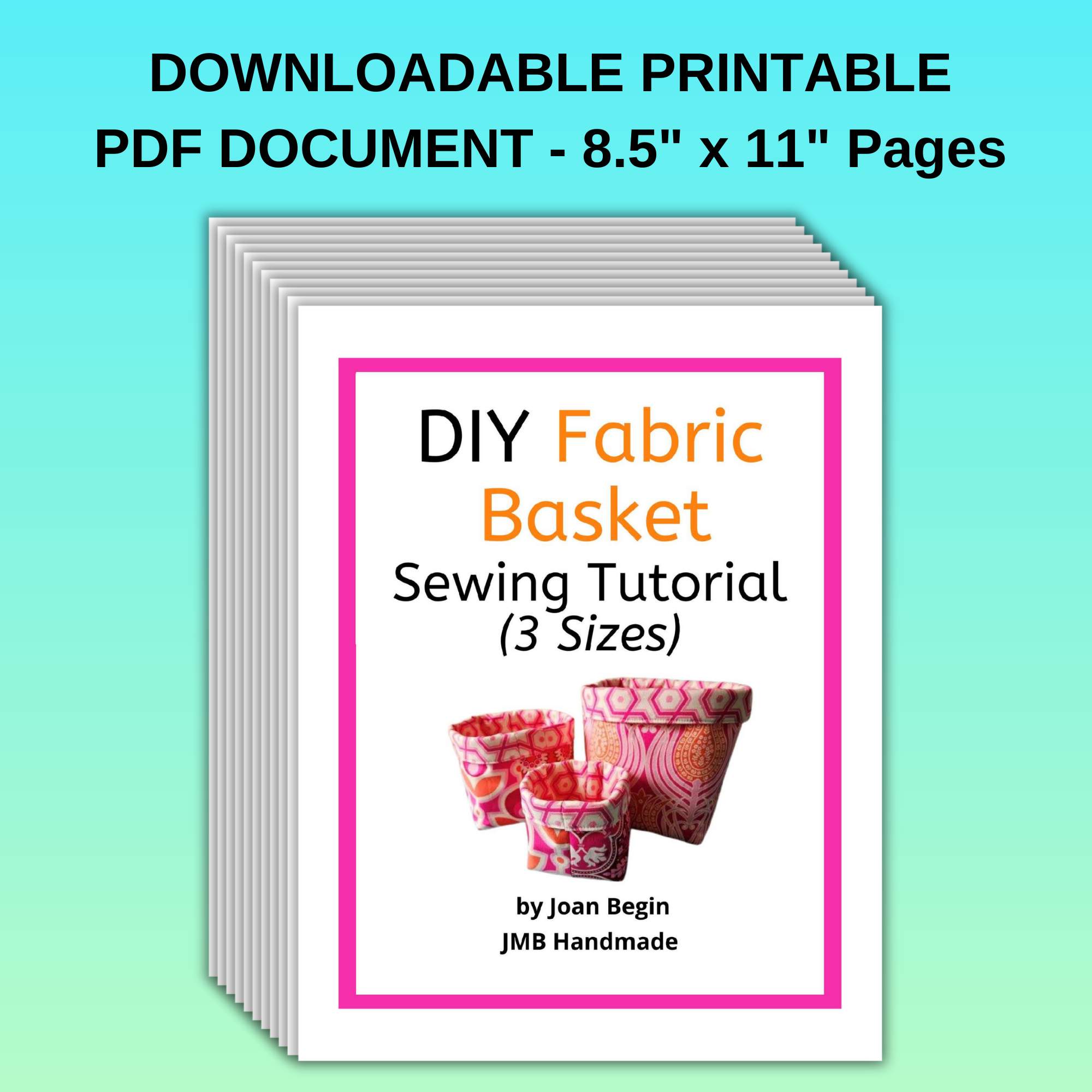 10+ Fabric Basket Sewing Pattern DIY Fabric Basket Sewing Tutorial / Fabric Baskets Sewing Pattern / Ba