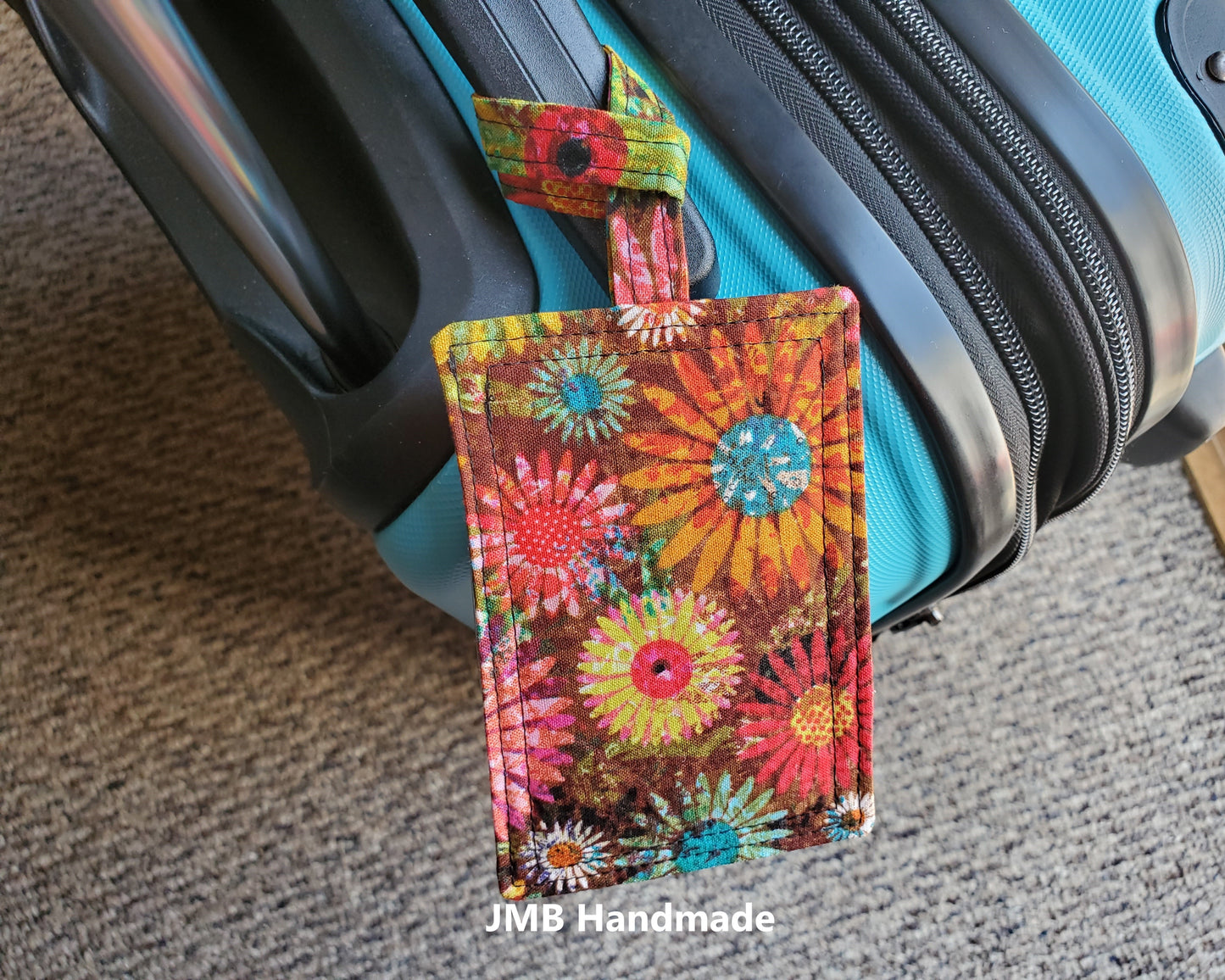 Fabric Luggage Tag Sewing Tutorial / Luggage Tag Pattern / Travel Luggage Tag Sewing Pattern / Sewing Printable / DIY Fabric Luggage Tag