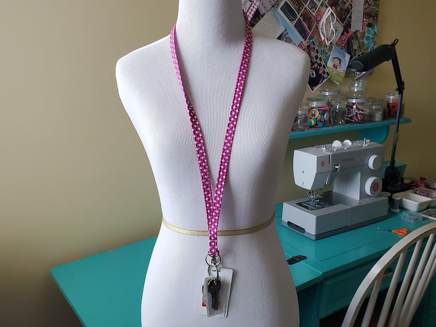 Fabric Lanyard Sewing Tutorial / Fabric Lanyard Pattern / Lanyard Sewing Pattern / Lanyard Pattern For Keys and ID Badge / Sewing Printable