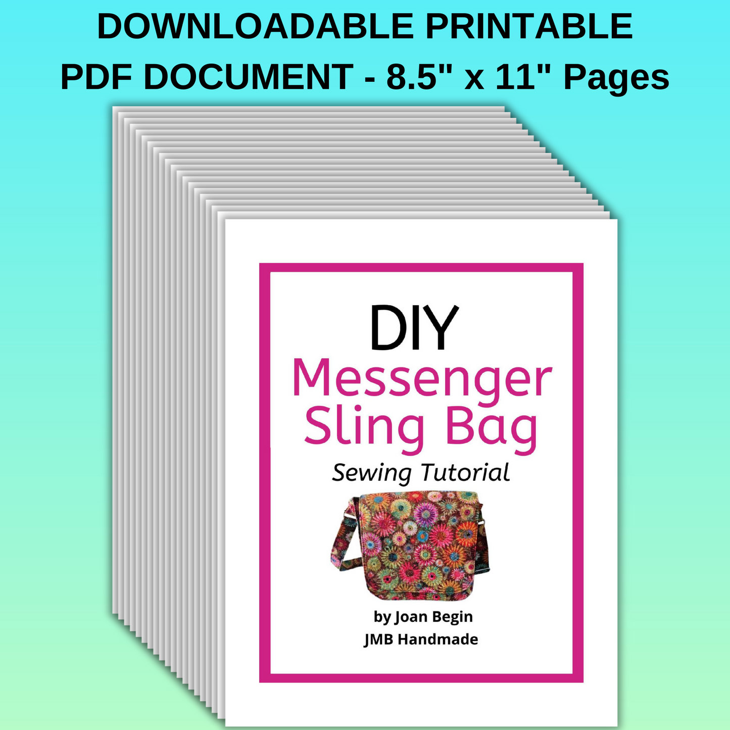 DIY Messenger Sling Bag Sewing Tutorial / Messenger Bag Pattern / Sling Bag Sewing Pattern / Crossbody Bag Purse Sewing Pattern