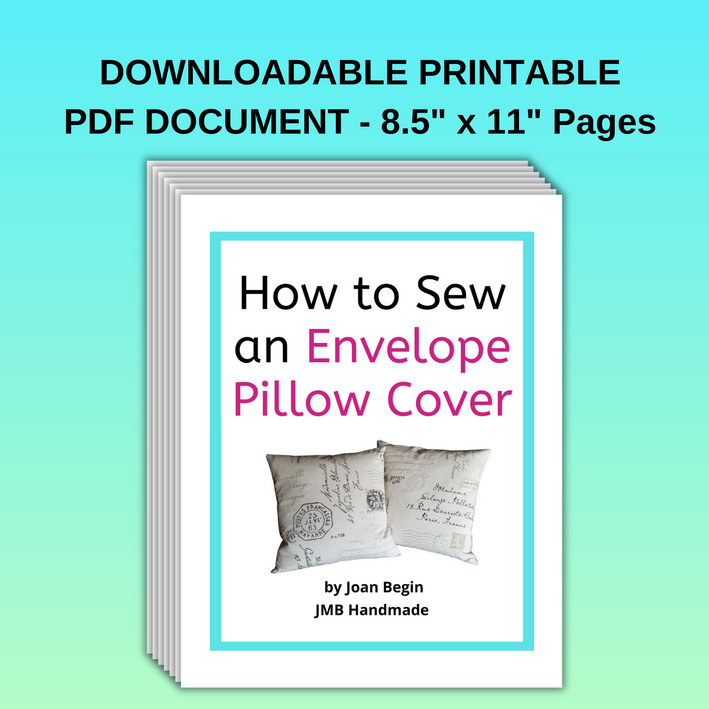 How to Sew an Envelope Pillow Cover Sewing Tutorial / Envelope Pillow Cover Pattern / Pillow Cover Pattern / Sewing Pattern