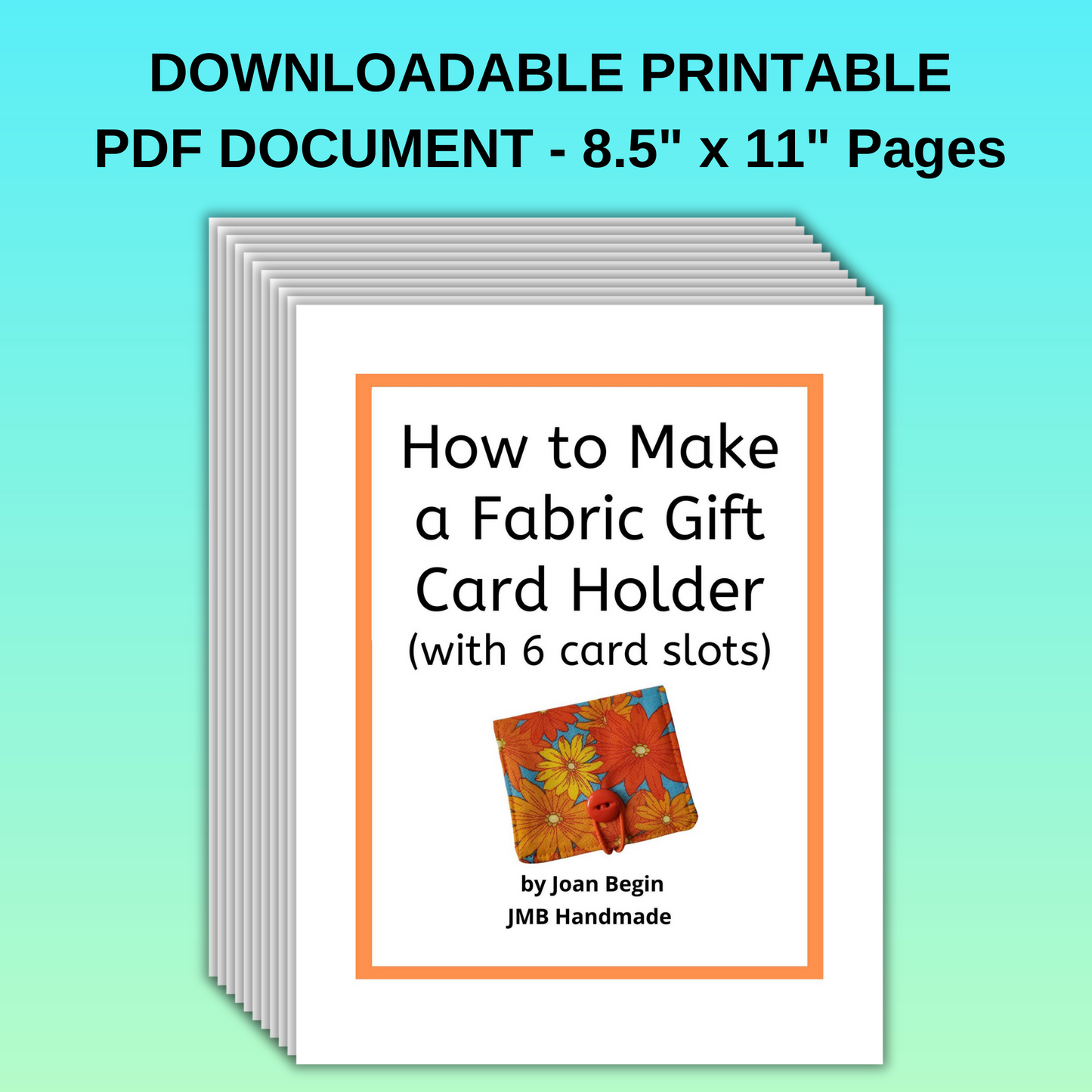 How to Make a Fabric Gift Card Credit Card Holder Sewing Tutorial / Gift Card Holder Pattern / Sewing Pattern / Business Card Holder Pattern