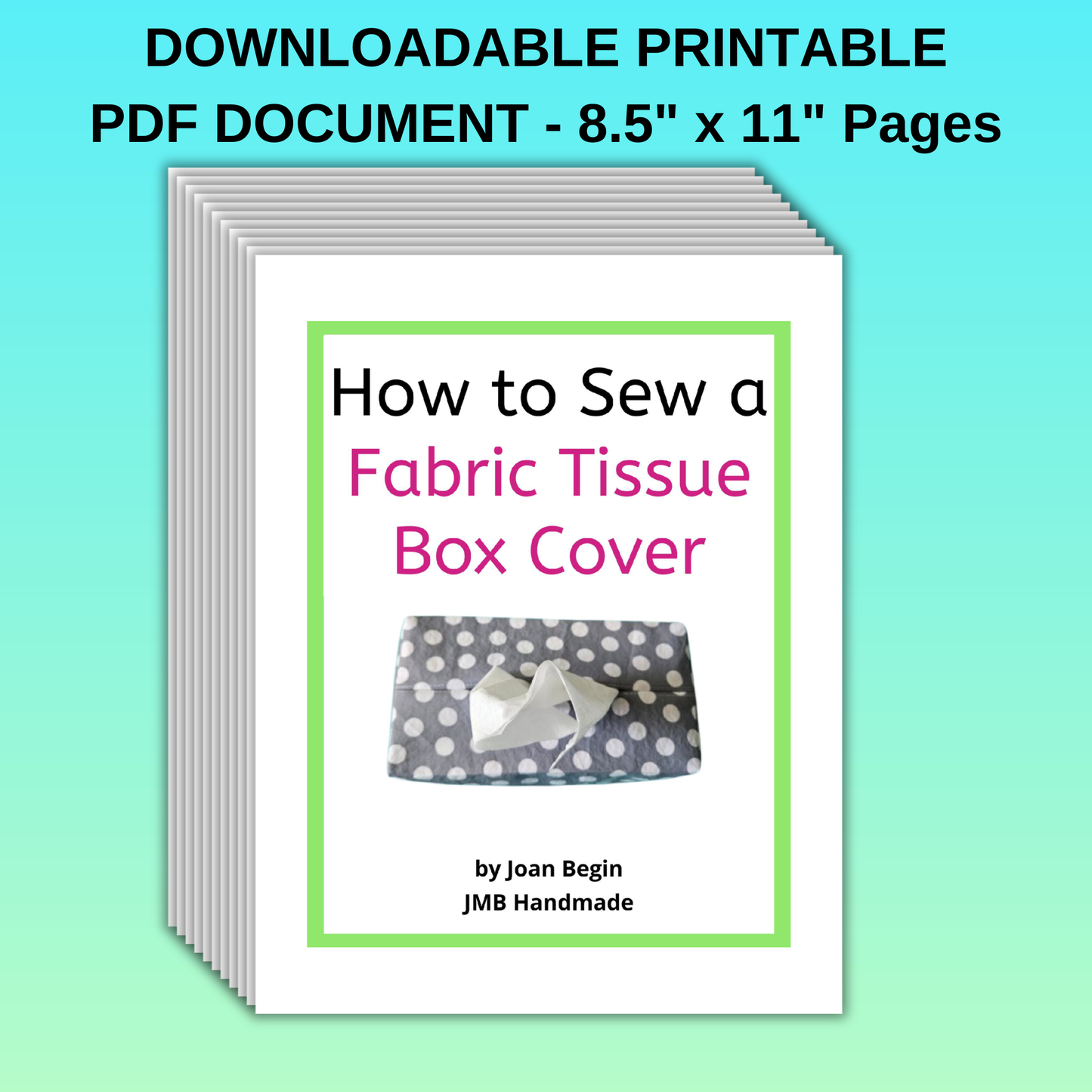 Fabric Tissue Box Cover Sewing Tutorial: Quick DIY Pattern (PDF)