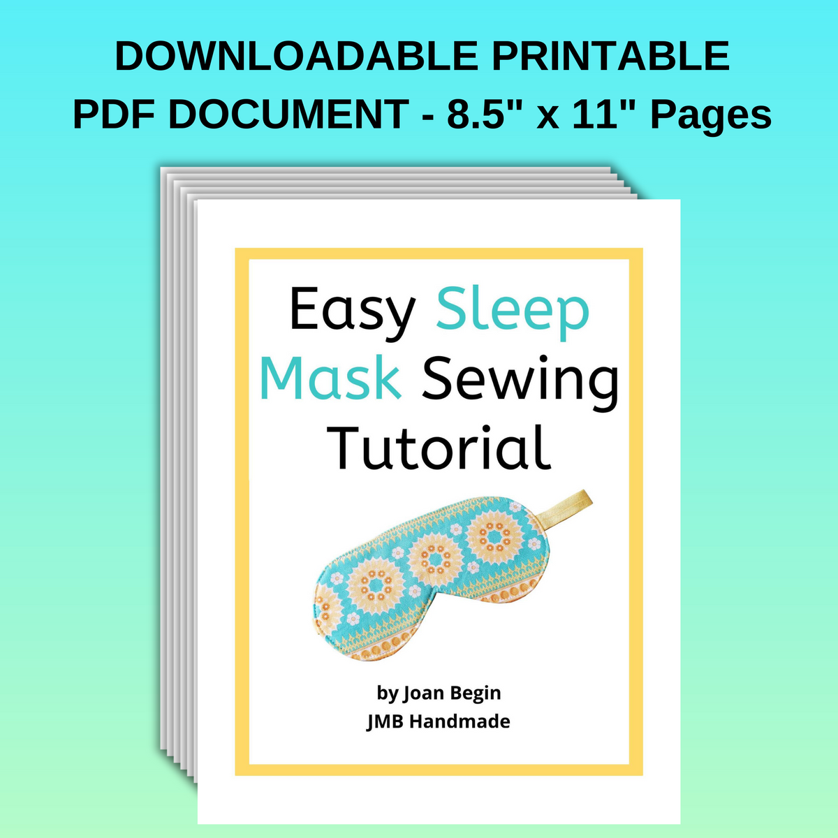 Sleep Coach Mask Guide.pdf Easy Sleep Mask Sewing Tutorial / Pattern Included / Sleep Mask Sewing ...