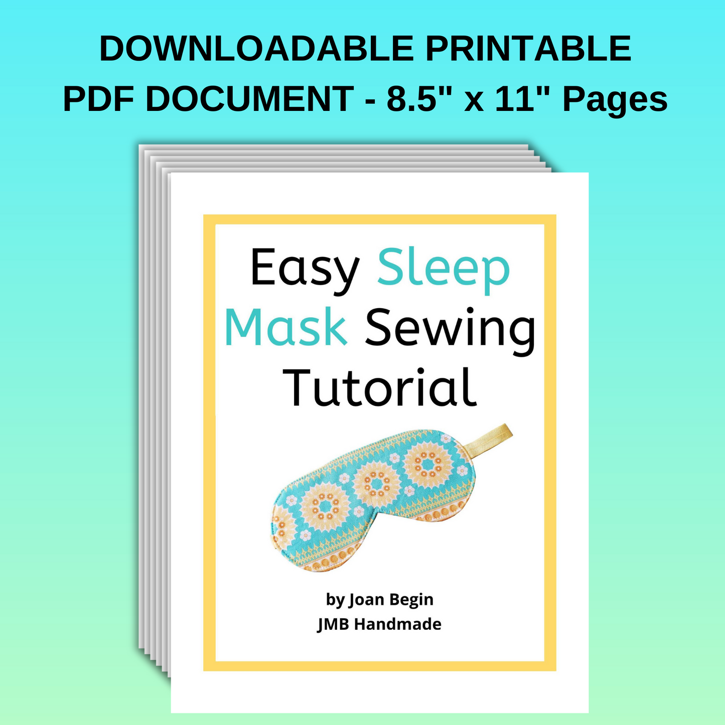 Easy Sleep Mask Sewing Tutorial / Pattern Included / Sleep Mask Sewing Pattern / DIY Sleep Mask / Sleep Mask Pattern / Sewing Printable