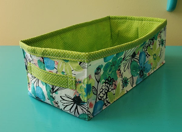 Easy DIY Fabric Rectangle Basket Sewing Tutorial / Rectangle Basket Sewing Pattern / Rectangle Basket Sewing Printable / Basket Pattern