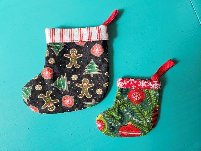 Mini Christmas Stocking Sewing Pattern - Two Sizes / Mini Christmas Stocking Pattern / Mini Stocking Sewing Tutorial / Stocking Templates