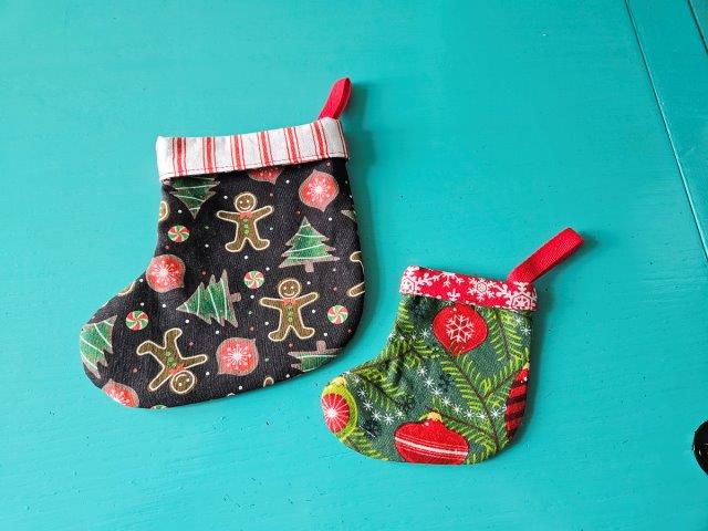 Mini Christmas Stocking Sewing Pattern - Two Sizes / Mini Christmas Stocking Pattern / Mini Stocking Sewing Tutorial / Stocking Templates