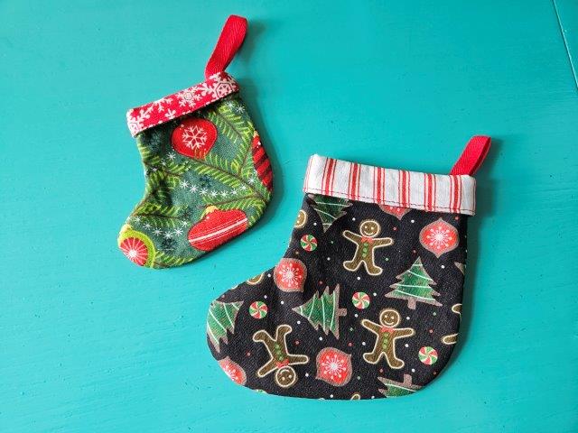 Mini Christmas Stocking Sewing Pattern - Two Sizes / Mini Christmas Stocking Pattern / Mini Stocking Sewing Tutorial / Stocking Templates