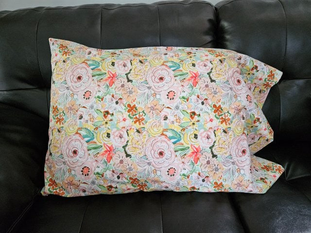 Standard Size Pillowcase Pattern / DIY Pillow Cover / Pillowcase Sewing Tutorial / Easy Pillowcase Pattern / For Beginners Sewing Printable