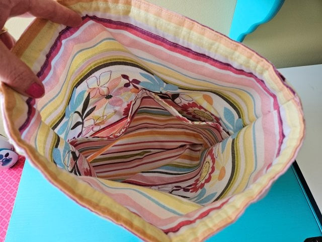 Upcycled Shower Curtain Drawstring Backpack Sewing Tutorial (PDF Pattern)
