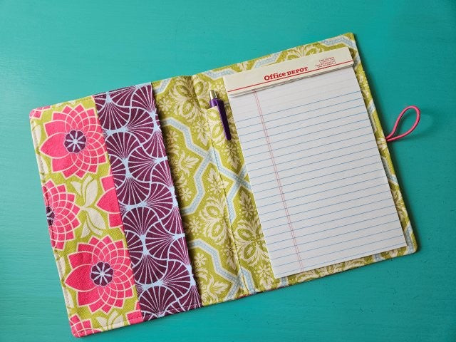 Sewing Pattern: 5"x8" Fabric Notepad Holder with Button Closure (PDF Download)
