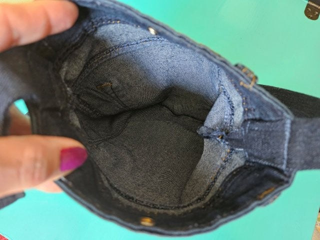 DIY Denim Jeans Crossbody Bag Sewing Tutorial (PDF Pattern)