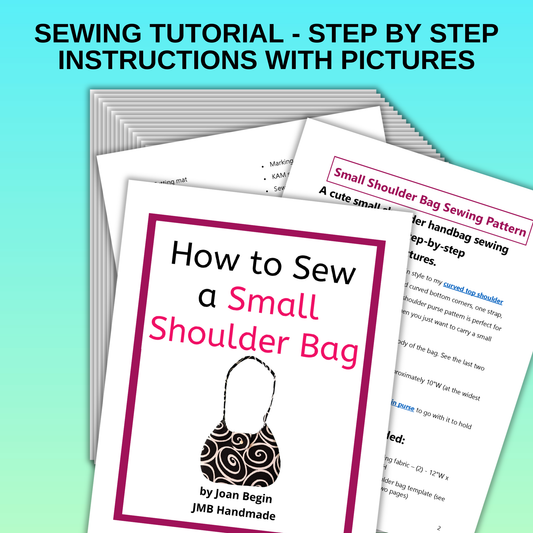 Small Shoulder Handbag Sewing Pattern / DIY Over the Shoulder Purse Pattern / Small Purse Pattern / DIY Shoulder Purse / PDF Download