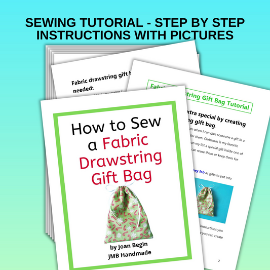 Fabric Drawstring Gift Bag Sewing Tutorial / Gift Bag Sewing Pattern / Fabric Gift Bag / Sewing Pattern / Drawstring Gift Bag Pattern