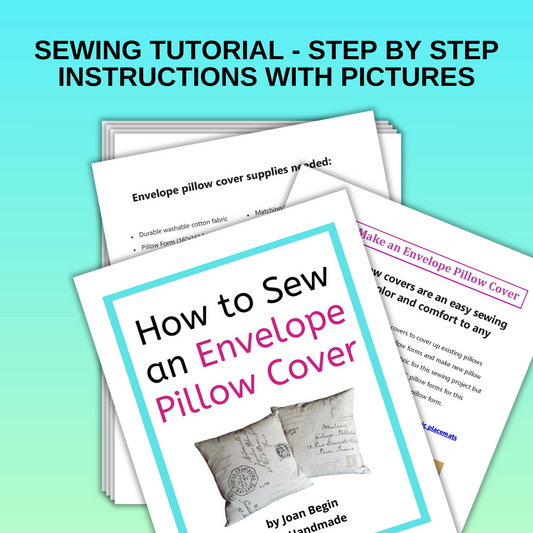 How to Sew an Envelope Pillow Cover Sewing Tutorial / Envelope Pillow Cover Pattern / Pillow Cover Pattern / Sewing Pattern