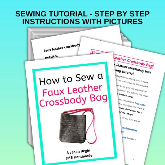 Simple Faux Leather Crossbody Bag Sewing Tutorial - PDF Pattern - Sewing Pattern - Sewing Printable