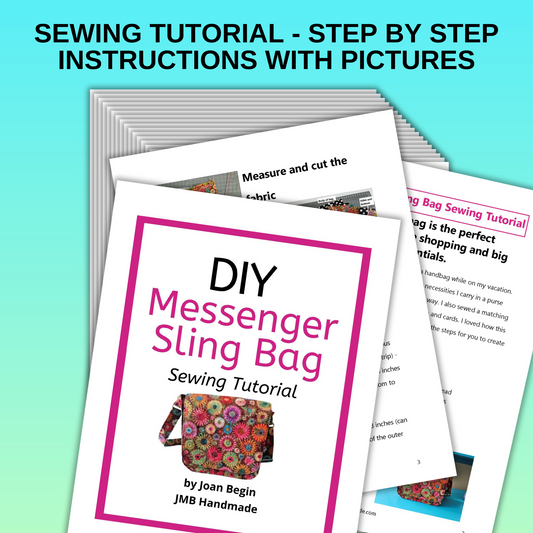 DIY Messenger Sling Bag Sewing Tutorial / Messenger Bag Pattern / Sling Bag Sewing Pattern / Crossbody Bag Purse Sewing Pattern