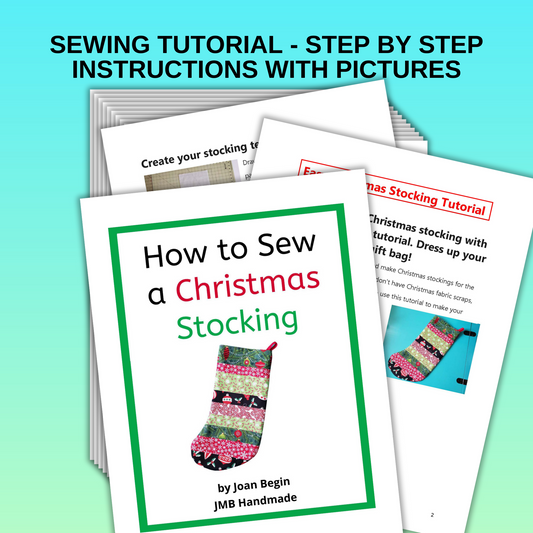 How to Sew a Christmas Stocking Sewing Tutorial / Quilted Christmas Stocking Sewing Pattern / Stocking Pattern / Christmas Stocking Template