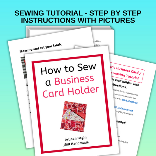 Fabric Business Card Holder Sewing Pattern / Gift Card Wallet Sewing Tutorial / DIY Card Holder Pattern / PDF Download / Sewing Printable