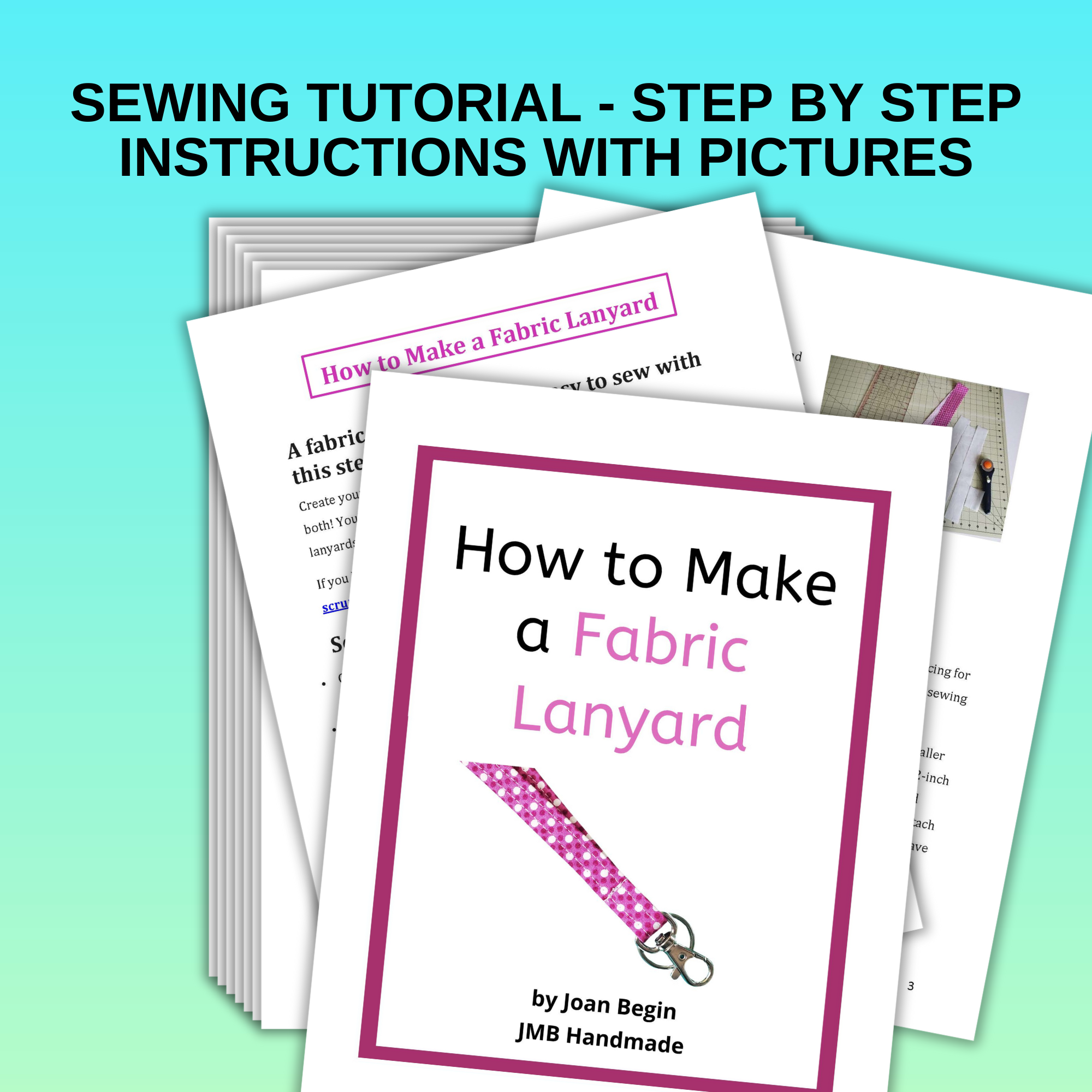 Fabric Lanyard Sewing Tutorial / Fabric Lanyard Pattern / Lanyard Sewi ...