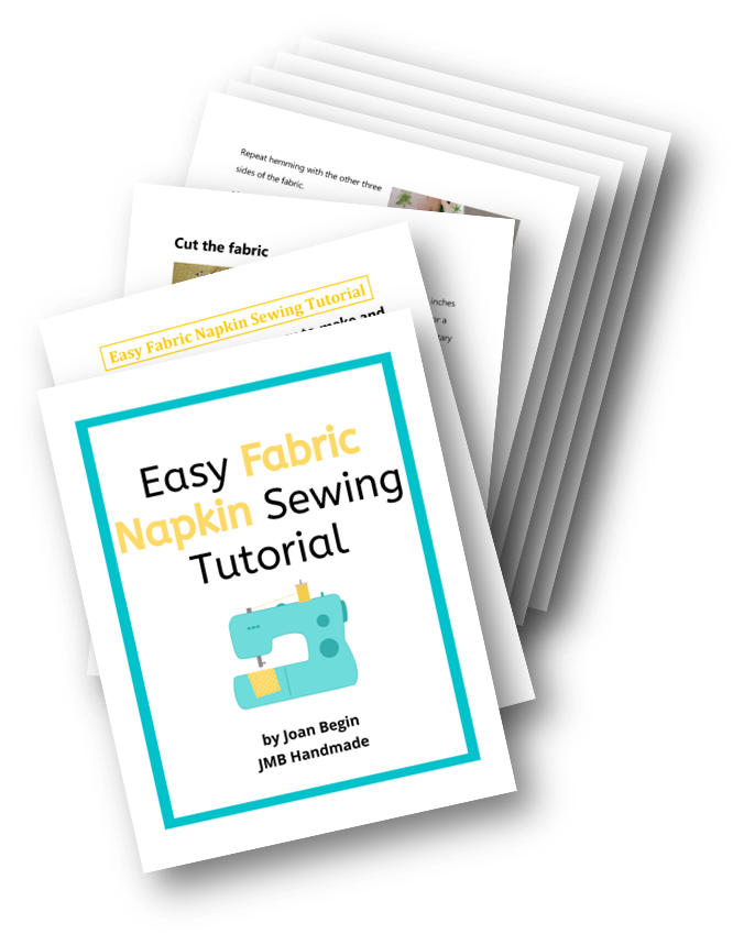 JMB Handmade / Easy Fabric Napkin Sewing Tutorial Printable StepBy