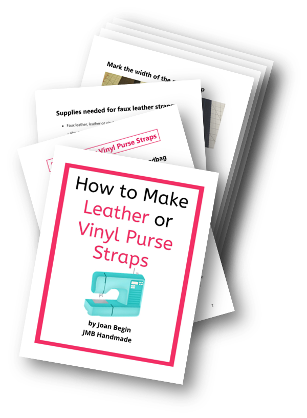 How to Make Leather or Vinyl Purse Straps Sewing Tutorial / Printable Step-By-Step Instructions / Downloadable PDF Pages